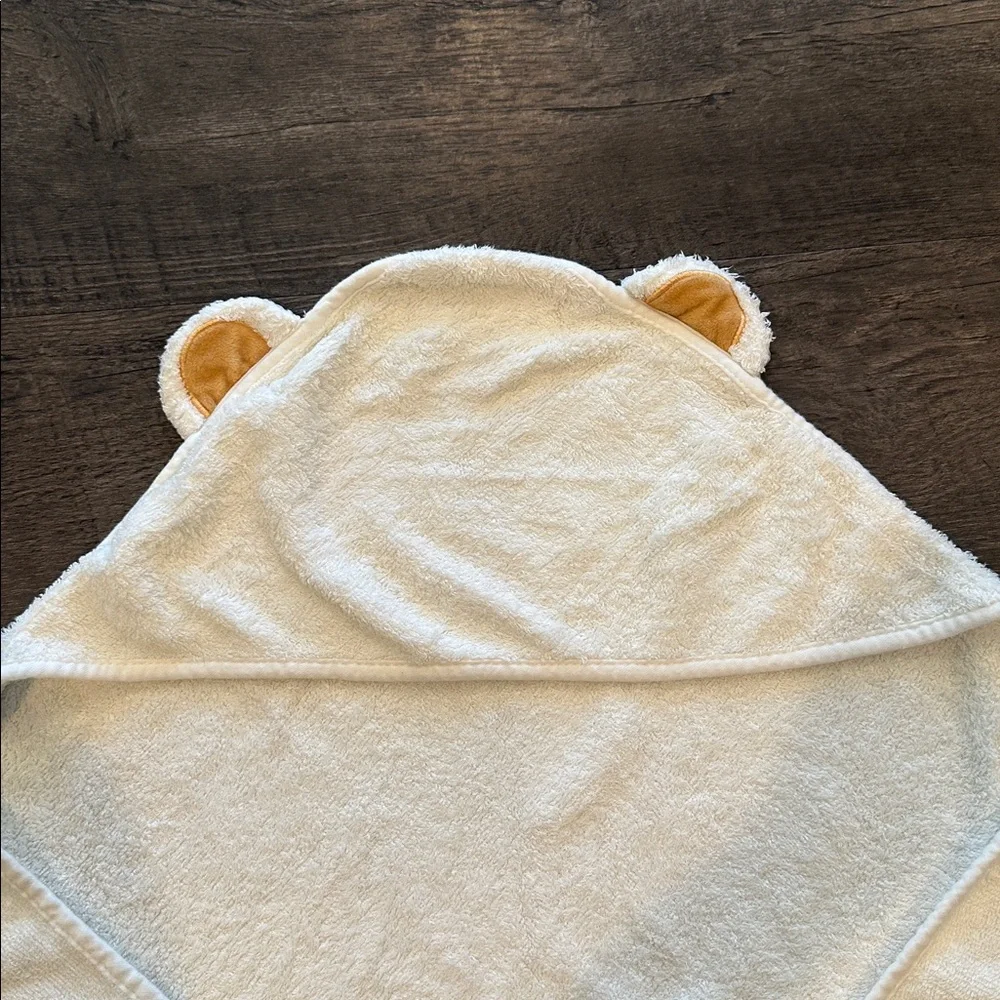 Natemia Ultra Soft Organic Bamboo White Bear Hooded Baby/Toddler Bath Towel‎